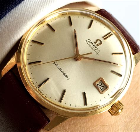 omega 18k gold watch ebay|omega 18k gold watch price.